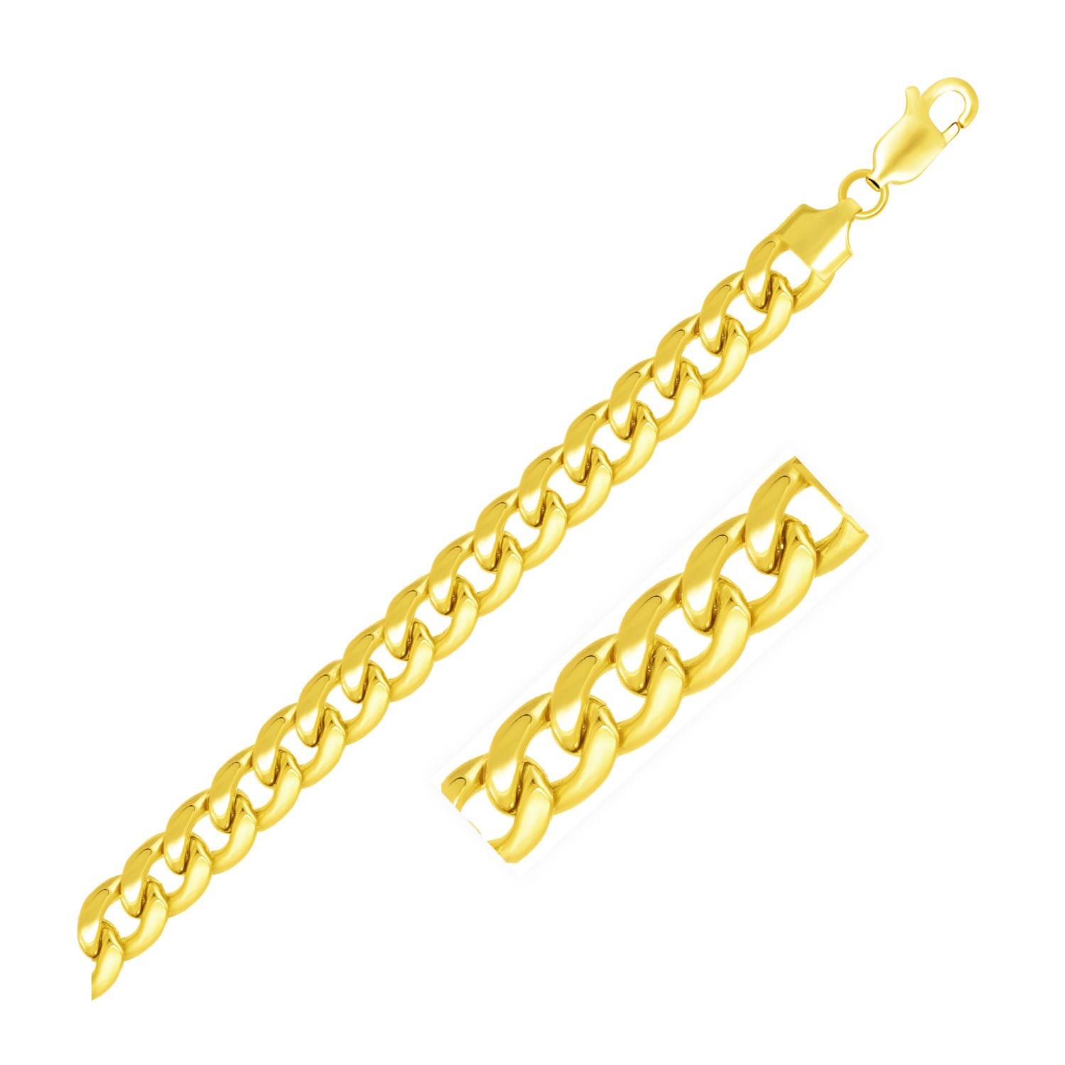 สินค้าดิจิทัลและบัตรกำนัล NATHALIAS NEW YORK Nathalias NY Miami Cuban Semi Solid Chain ตัวเรือนเยลโลว์โกลด์ 14k (8.00 มม.) 20698 สั่งซื้อล่วงหน้า 12 วัน