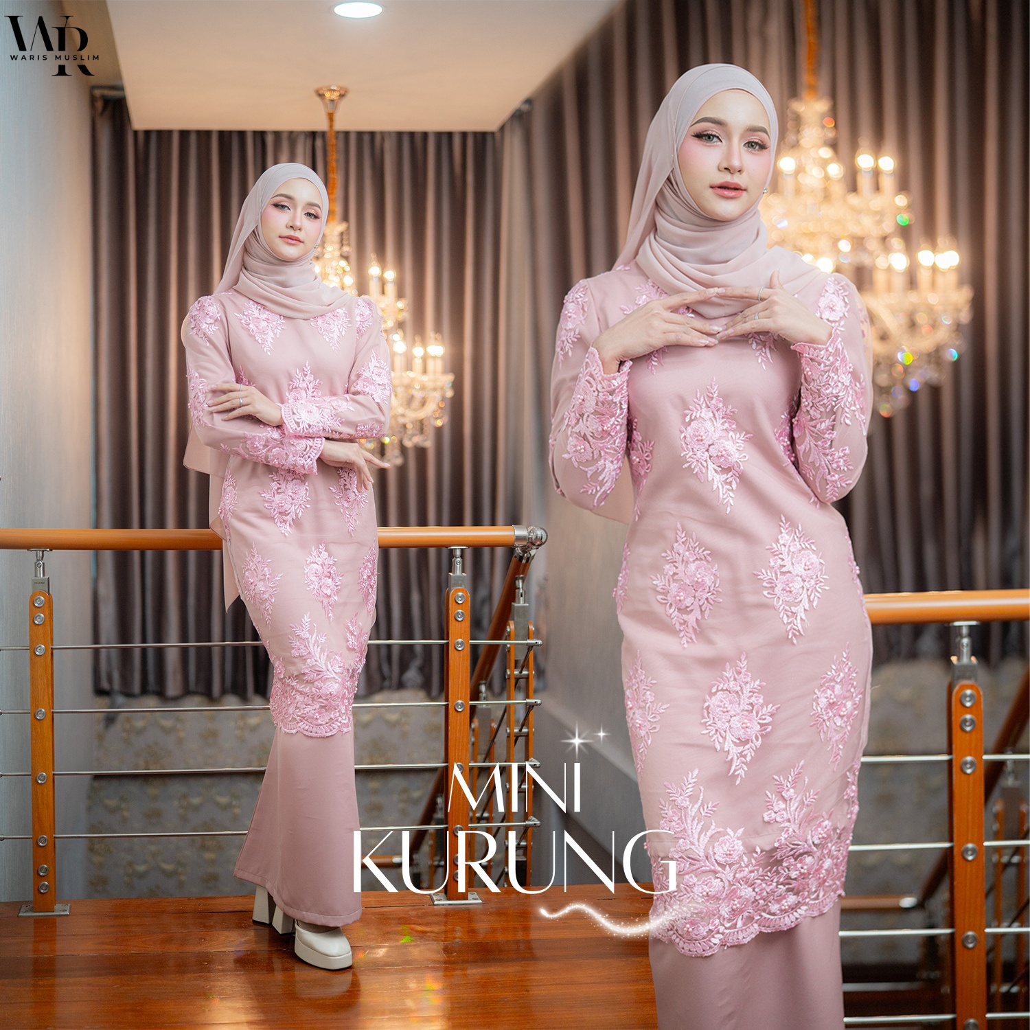Lace Patterned Mini Skirt Beautiful Outfit for Events Decorated with Lace Details Assorted Lace Shades In48 Rusa Mini Muslim ราคา 662 บาท*ส่งฟรี