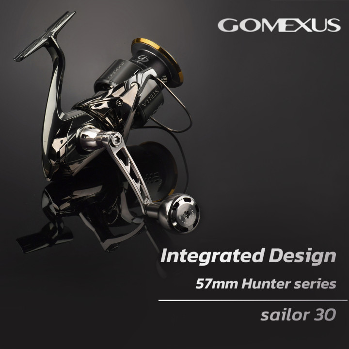 Gomexus 90มิลลิเมตร Hunter พลังงานรีลจับกับลูกบิดไทเทเนียมใช้สำหรับ Shiamno  สเตลล่า SW Twinpower SW Daiwa Saltiga ตกปลาน้ำเค็ม