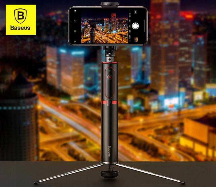 Baseus Selfie Stick Telescopic Stand Bluetooth (SUDYZP-D19) ไม้เซลฟี่ รองรับมุมการหมุนได้ 360 องศา