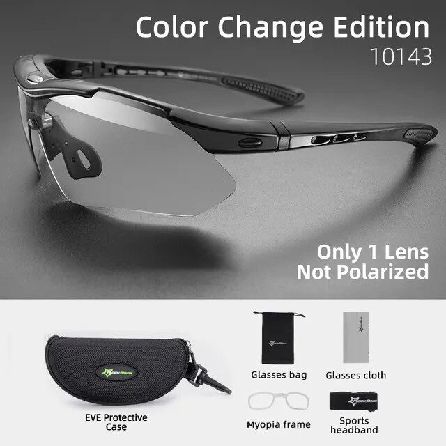 Outdoor Sports Riding Polarized Sunglasses Men Curve Cutting Frame  Stress-Resistant Lens Shield Sun Glasses Fishing Sunglasses