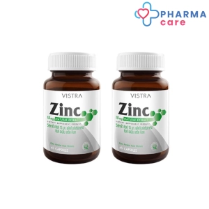 ภาพหน้าปกสินค้าแพ็ค 2 ขวด VISTRA ZINC 15 MG  วิสทร้า ซิงค์ 15 มก. 45 Capsules
[Pharmacare] ที่เกี่ยวข้อง