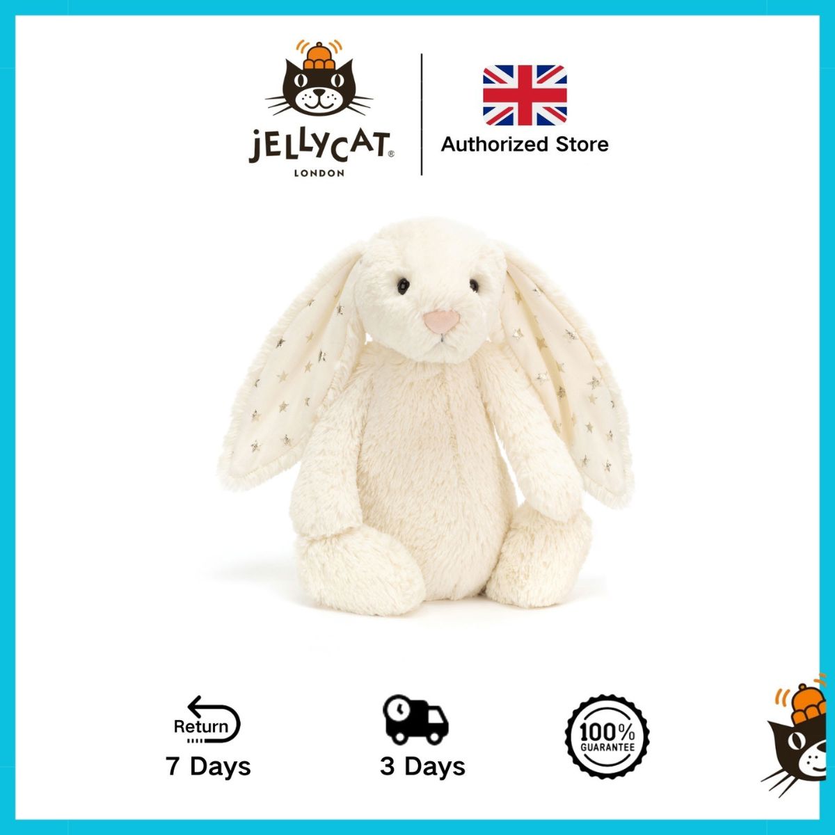 Jellycat bunny bashful shimmer soft  skin friendly no shedding easy Jellycat original genuine doll fast delivery