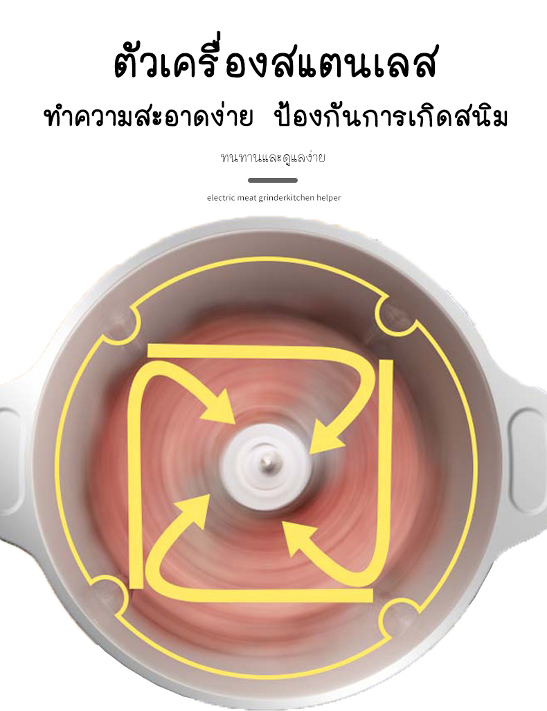 เกี่ยวกับสินค้า เครื่องปั่นบด เครื่องบดสับ เครื่องบดหมู เครื่องบดอาหาร เครืองปั่นพริก บดเครื่องเทศ เครื่องบดเนื้อ เครื่องบดปั่น เครื่องปั่นเนื้อ เครื่องปั่นบดสับ เลือกความเร็ว โถปั่นสแตนเลส