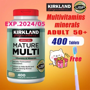 ภาพหน้าปกสินค้าKirkland Adult 50+ Mature Multi Vitamins Minerals 400 Tablets ที่เกี่ยวข้อง