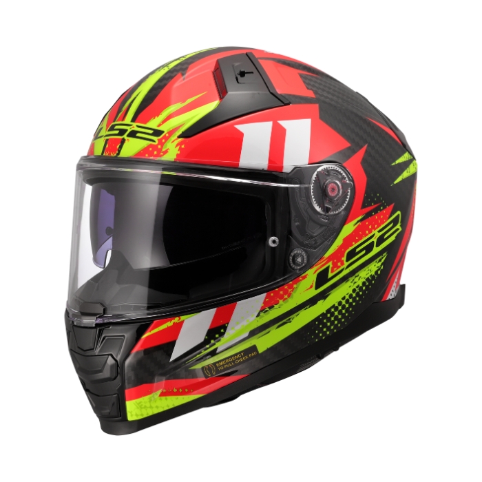 LS2 - FF811 Vector II C. Tantic Red H-V Yellow หมวกกันน็อคเต็มใบ ราคา 13,600 บาท*ส่งฟรี