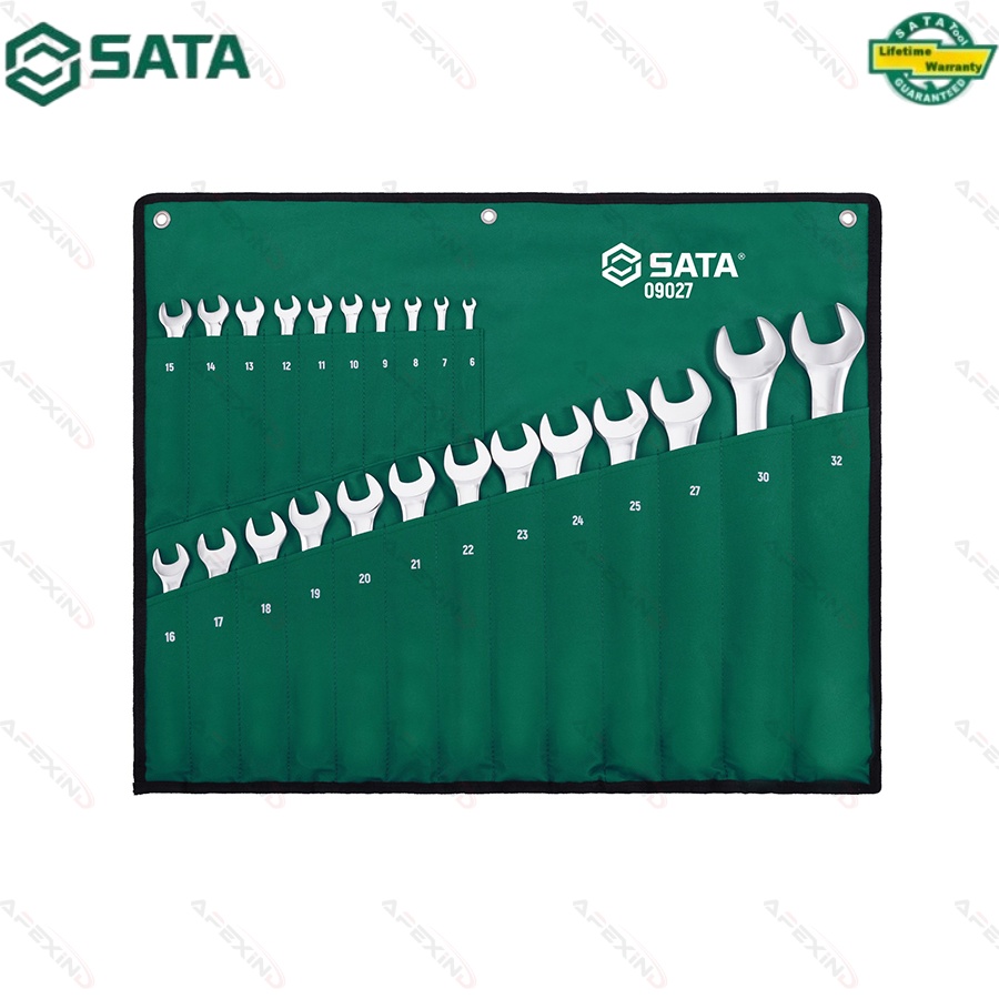 Sata Open-End Ring Wrench Set of Open-End Ring Wrenches, Wrench Set, Wrenches, 23 Pieces/Set, 23Pc. Full Polish Combination Wrench Set ราคา 7,760 บาท*ส่งฟรี