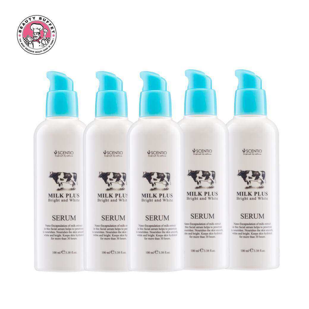 (แพ็ค 5 ขวด) SCENTIO MILK PLUS BRIGHT AND SMOOTH SERUM เซนทิโอ มิลค์ พลัส ไบร์ท แอนด์ สมูท เซรั่ม (100ML.) ราคา 1,240 บาท*ส่งฟรี