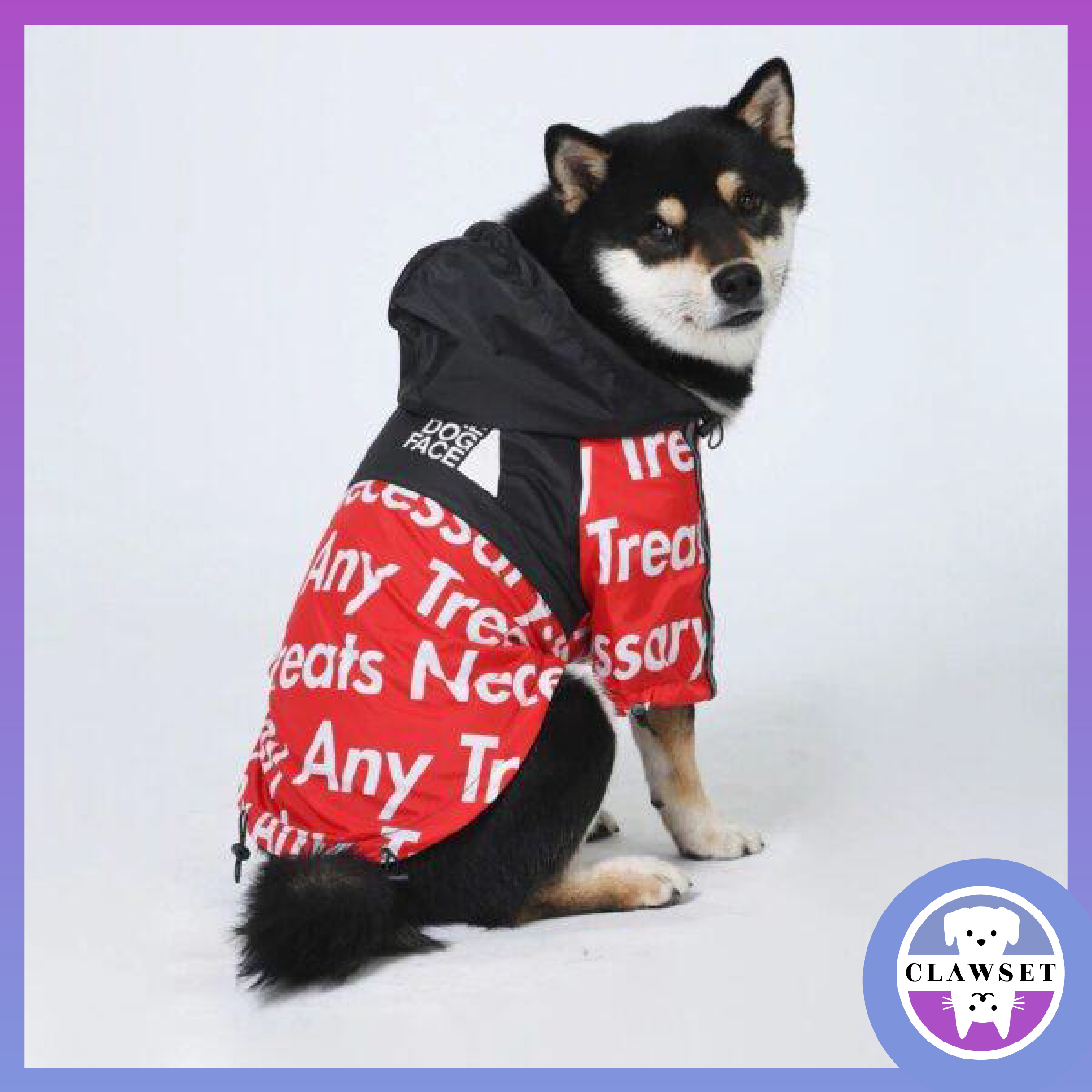 แจ็คเก็ตหมาแมว เสื้อกันฝน เสื้อสไตล์สตรีทลายตัวหนังสือ | Clawset.BKK ราคา 858 บาท*ส่งฟรี