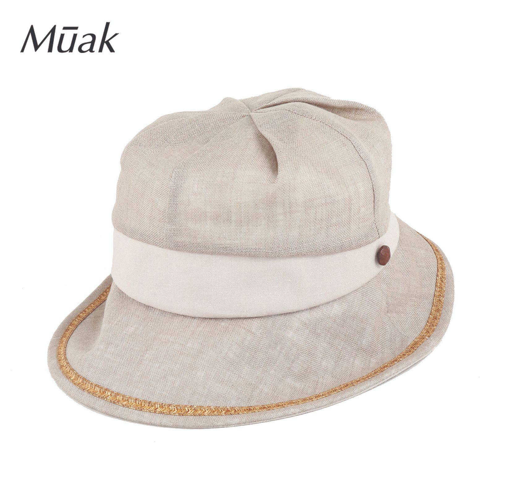 Muak - หมวกผ้าลินิน หมวกสไตล์ญี่ปุ่น หมวกผ้าพับได้ หมวกแฟชั่น หมวกปรับไซส์ได้ ราคา 973 บาท*ส่งฟรี