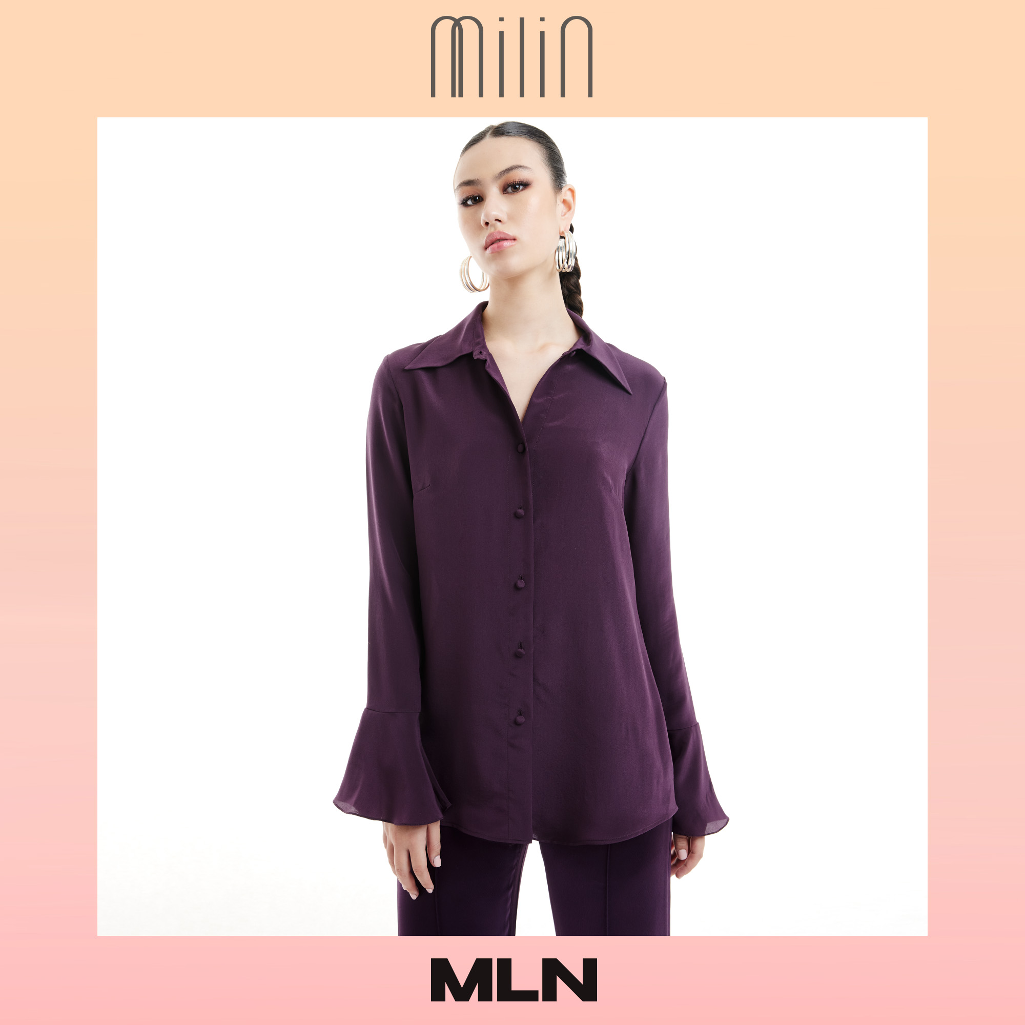 [MILIN] Button down bell cuffs classic shirt เสื้อเชิ้ต แขนยาว แขนระบาย / Cayo Top ราคา 1,244 บาท*ส่งฟรี