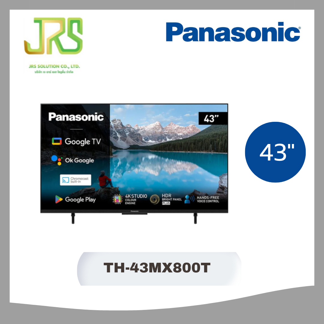 PANASONIC LED TV 43" PANASONIC (4K, GOOGLE TV) TH-43MX800T ราคา 10,990 บาท*ส่งฟรี