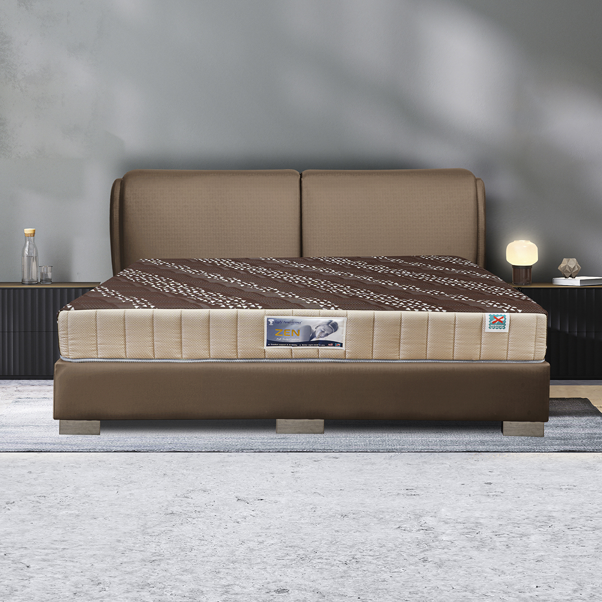 [รับประกัน 12 ปี] Lady Americana ที่นอนหนาแน่น รุ่น Zen หนา 10 นิ้ว หนาแน่นพิเศษ แถมชุดเครื่องนอน 11 ชิ้น+จัดส่งฟรี!! ราคา 16,990 บาท*ส่งฟรี