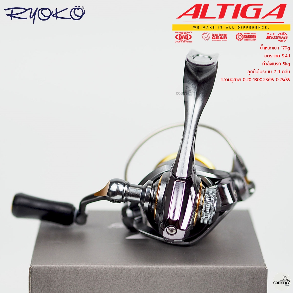 Fishing Reel RYOKO ALTIGA 800 Spinning Smallest Size Soft Smooth