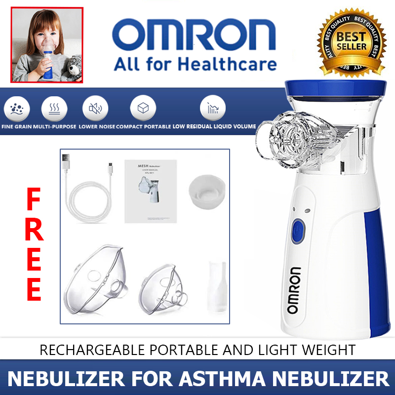 OMRON Silent Ultrasonic Medical Nebulizer Portable handheld ultrasonic nebulizer เครื่องพ่นยาทางการแพทย์ เครื่องnebulizer ใช้ในบ้าน nebulizerล้ำมือถือแบบพกพา เหมาะสำหรับทุกวัย ราคา 429 บาท*ส่งฟรี