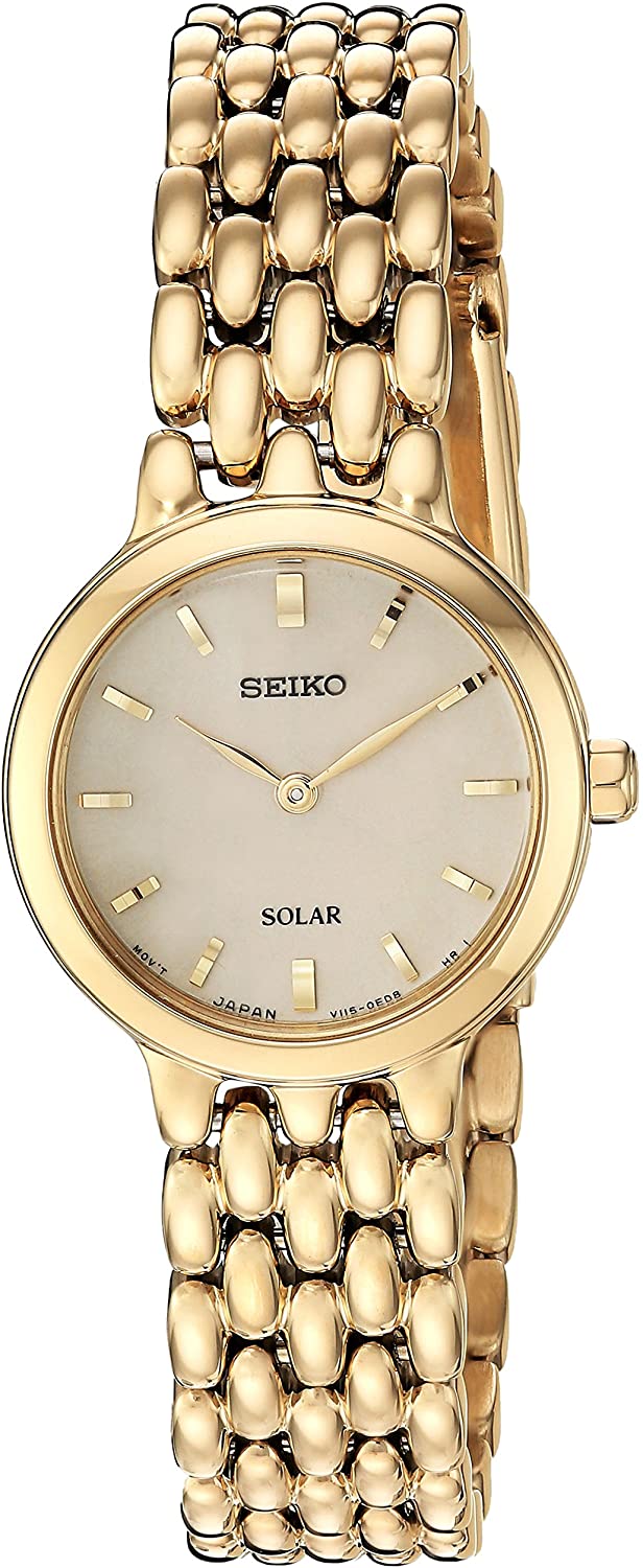Đồng hồ Seiko cổ sẵn sàng (SEIKO SUP352 Watch) Seiko Ladies Dress  Japanese-Quartz Watch with Stainless-Steel Strap, Gold, 12 (Model: SUP352)  [Hộp & Sách hướng dẫn của Nhà sản xuất + Người