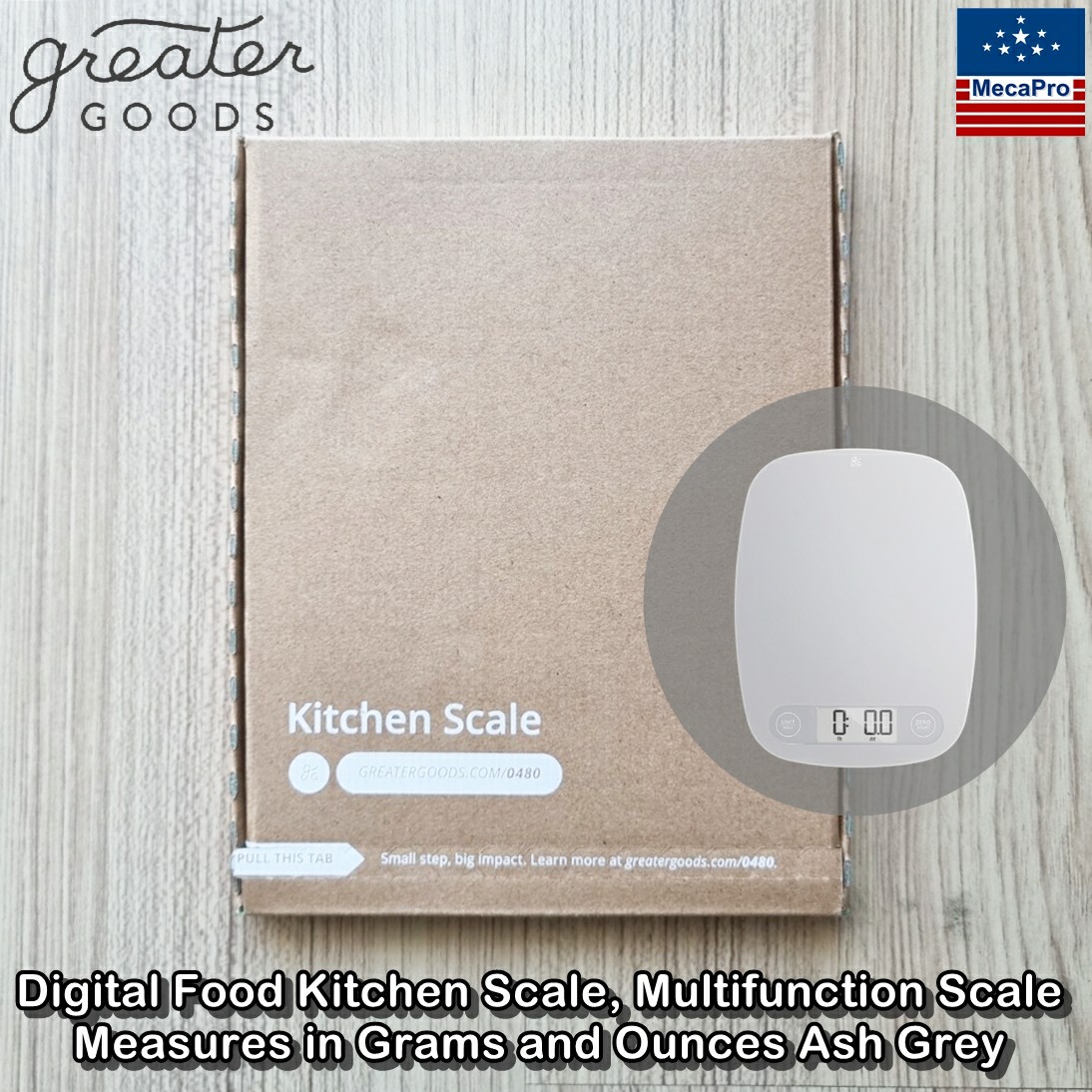 Greatergoods Digital Pocket Scale, Gram Scale, Ounce Scale, Letter Scale, 750g x
