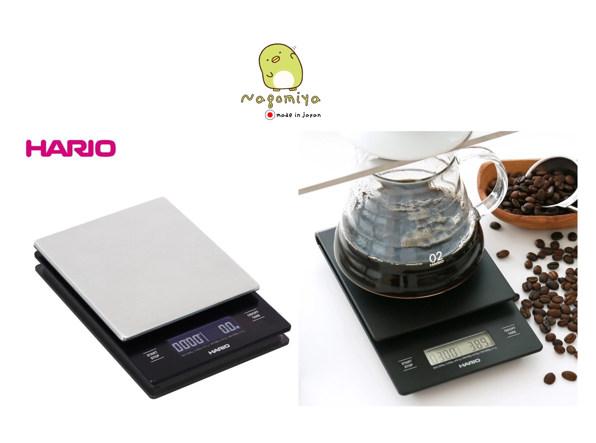 เครื่องชั่งดิจิตอล สำหรับดริปกาแฟ HARIO V60 Metal Drip Scale VSTN-2000B, VSTMN-2000HSV ราคา 1,840 บาท*ส่งฟรี