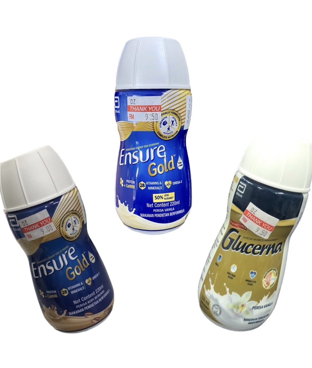 เอนชัวร์โกลด์ กลูเซอน่า สูตรน้ำ พร้อมดื่ม 220 กรัม ราคา 115 บาท*ส่งฟรี