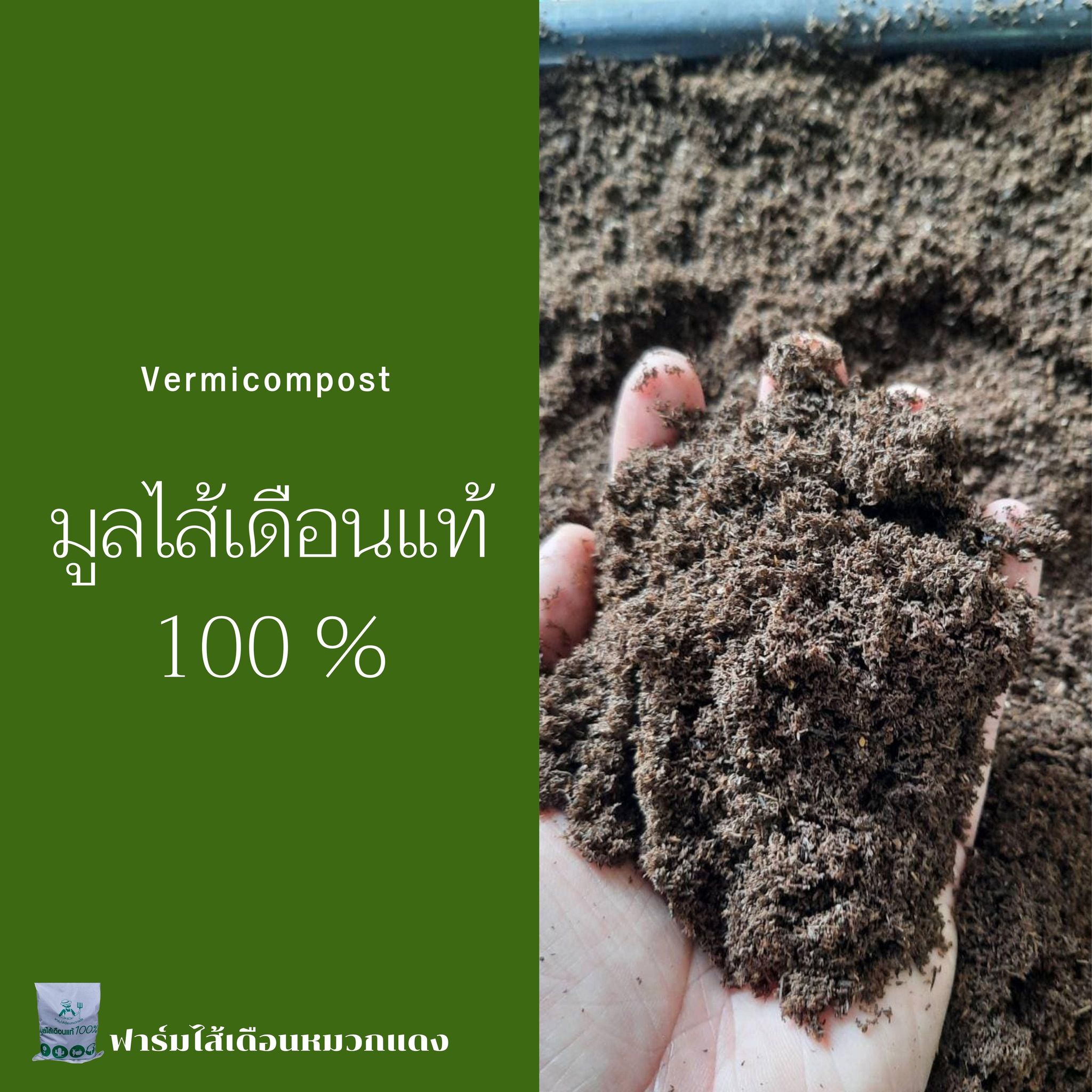 มูลไส้เดือนแท้  ปุ๋ยมูลไส้เดือน ปุ๋ยไม้ด่าง ปุ๋ยแคคตัส ปุ๋ยอินทรีย์ ปุ๋ยกัญ