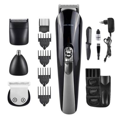 The Well Kemei SUPER GROOMING KIT 11in1 รุ่น KM-600 ชุดเครื่องจัดแต่งทรงผม ปัตตาเลี่ยน ชาร์ตไฟได้ เครื่องโกนหนวด ตัดขนจมูก ตัดผมสั้น ที่ตัดผมไฟฟ้า เครื่องตัดผม ตัดขน บัตตาเลี่ยน โกนผม โกนขน แบตตาเลี่ยน แบบไร้สาย ตัดผมเด็ก ชุดบัดตาเลียน ใบมีดโลหะชนิดพิเศษ