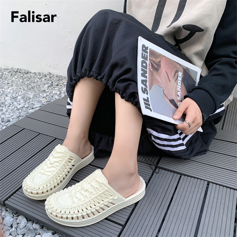 Falisar 9909 fashion women closed toe slippers ราคา 130 บาท*ส่งฟรี