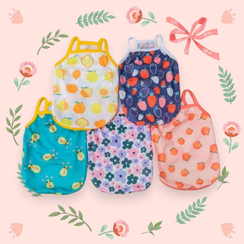 (B05)เสื้อสายเดี่ยวสุนัข แมว (*พร้อมส่งจากไทย!!*) เสื้อสัตว์เลี้ยง เสื้อสงกรานต์-ลายดอก ลายน่ารัก summer ราคาถูกมาก ราคา 40 บาท*ส่งฟรี