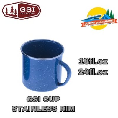 GSI CUP STAINLESS RIM - BLUE