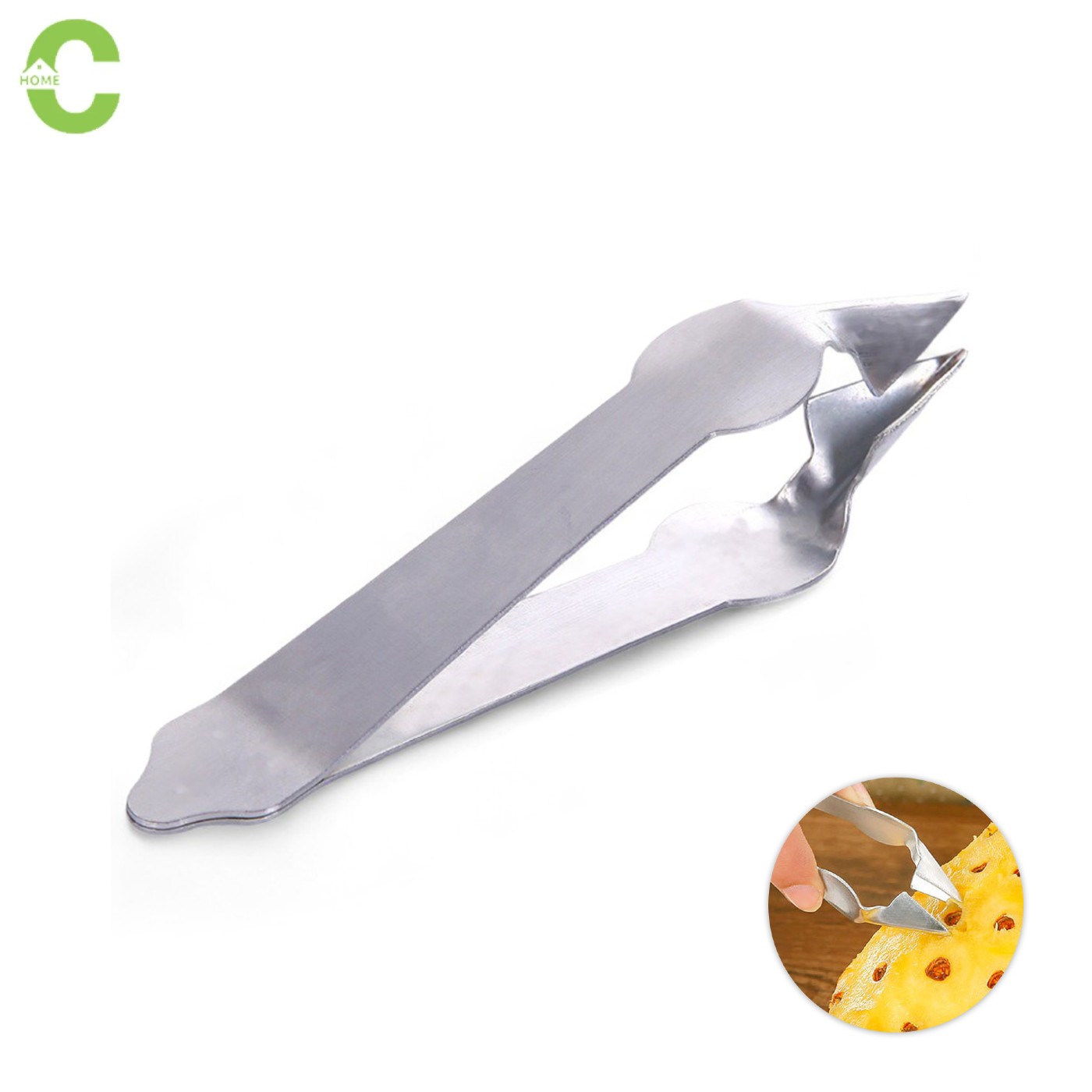 HOMEC ที่แกะตาสับปะรด เจาะตาสับปะรด คีบหนีบตาสับปะรด pineapple clip มีดเจาะง่าย ช่วยเบาแรง ประหยัดเวลา ใช้งานง่ายสะดวก ราคา 25 บาท*ส่งฟรี