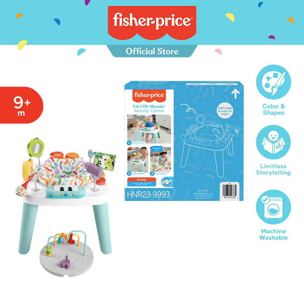 Fisher-Price 3-in-1 Hit Wonder Activity Center ฟิชเชอร์ไพรซ์ โต๊ะกิจกรรมนักดนตรีน้อย HNR23 CH ราคา 6,757 บาท*ส่งฟรี