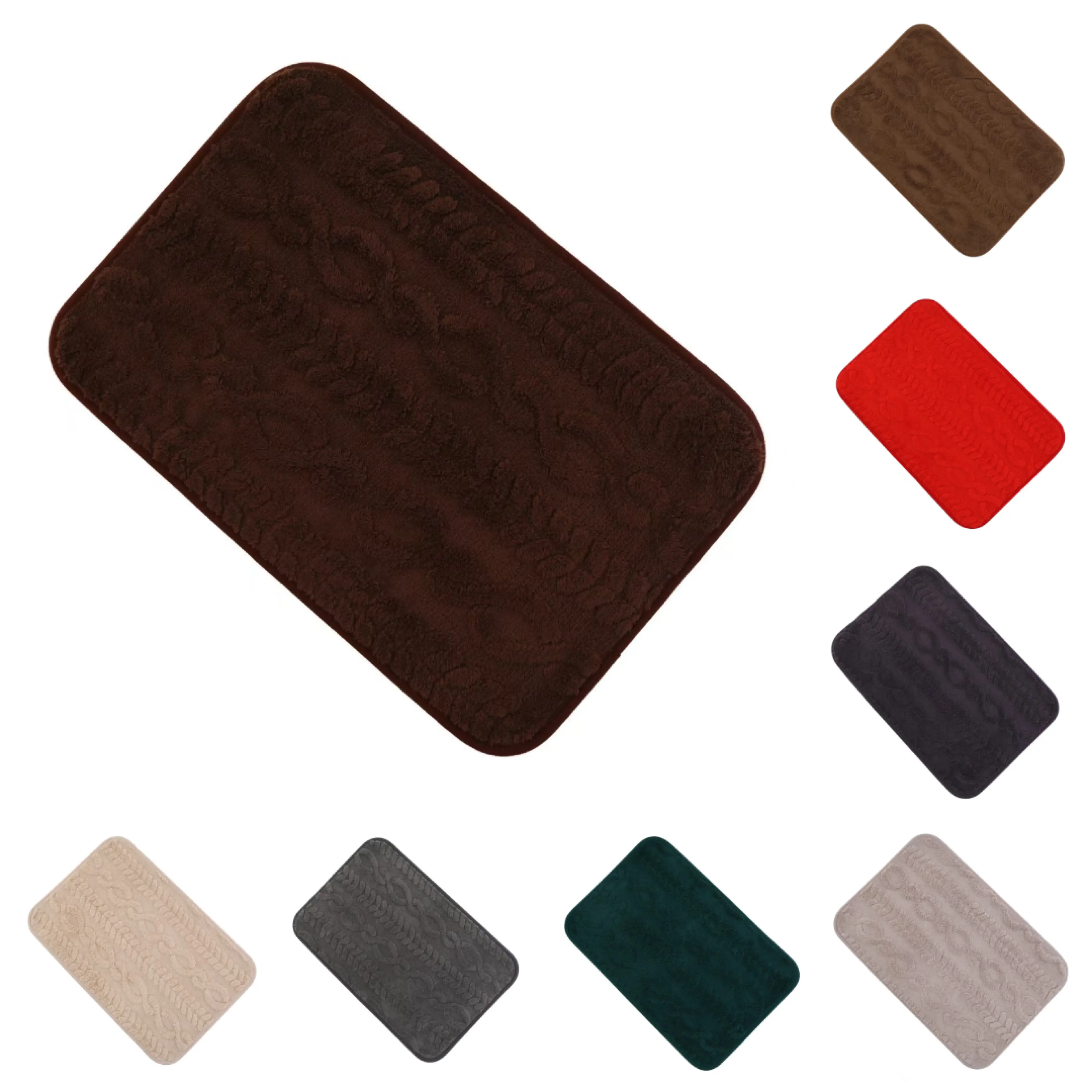 Doormats, Bathroom Rugs, Spiral Pattern, Absorbs Water Well, Non-Slip Rugs, Bedroom Rugs, Soft and Comfortable for the Feet【 40 X 60 Cm. 】Good Quality, Color Doesn'T Fade, Ready for Delivery in Thailand.