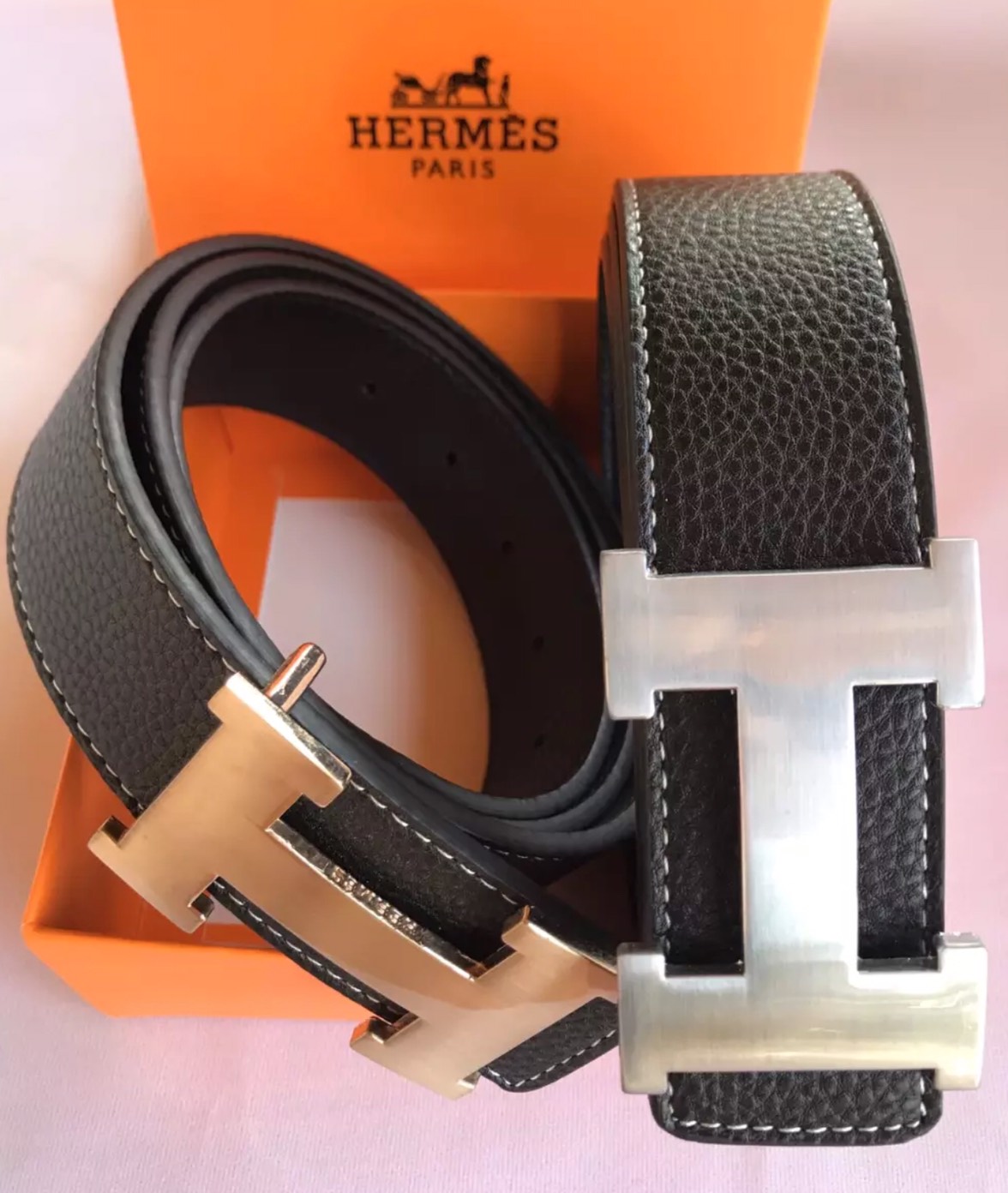 หรูหรา Brand_Hermes เข็มขัดสไตล์คลาสสิก H เข็มขัดชาย พร้อมกล่อง เกรดพรีเมี่ยม AAA+