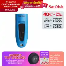 ภาพขนาดย่อของสินค้าSanDisk Ultra USB 3.0 Flash Drive, CZ48 32GB, USB3.0, Blue, stylish sleek design, 5Y ( แฟลชไดร์ฟ usb Flash Drive )