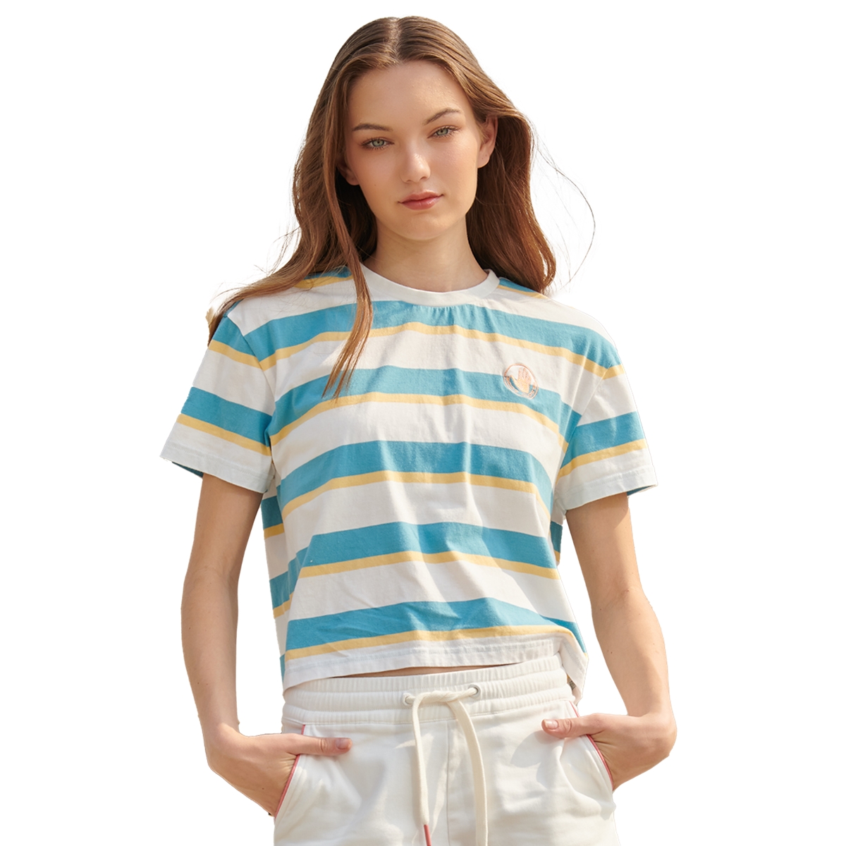 BODY GLOVE Women's SUMMER PARADISE Crop T-Shirt Sky Blue ราคา 327 บาท*ส่งฟรี