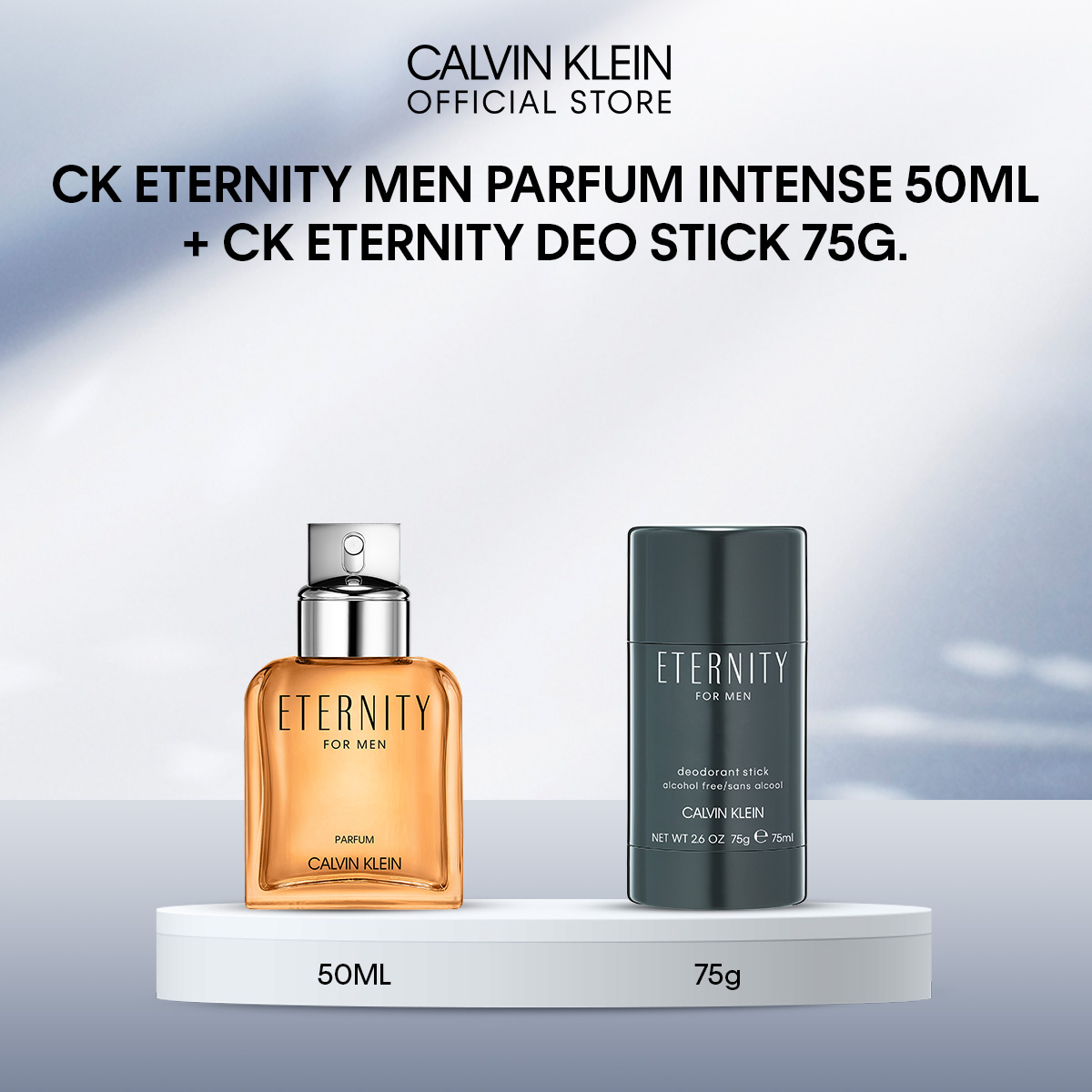 [Exclusive Set] Calvin Klein Fragrances CK Eternity Men Parfum Intense - เซ็ทน้ำหอม CK Eternity Men Parfum Intense 50ml + CK Eternity Deo Stick 75g. ราคา 4,750 บาท*ส่งฟรี