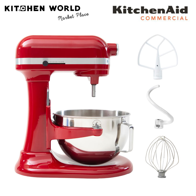 Kitchenaid Usa 5Ksm55Sxxt 5.5Qt Coyote Bowl-Lift Stand Mixer, 375W / 5.5 Qt Food Mixer [2 Colors: Empire Red / White] ราคา 23,900 บาท*ส่งฟรี