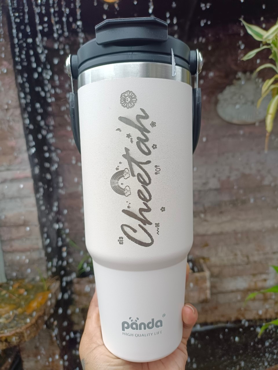 [เลเซอร์ชื่อ ข้อความฟรี] แก้วเก็บความเย็นรุ่นหูหิ้วขนาด30ออน ใส่ชื่อ ข้อความได้ ราคา 199 บาท*ส่งฟรี