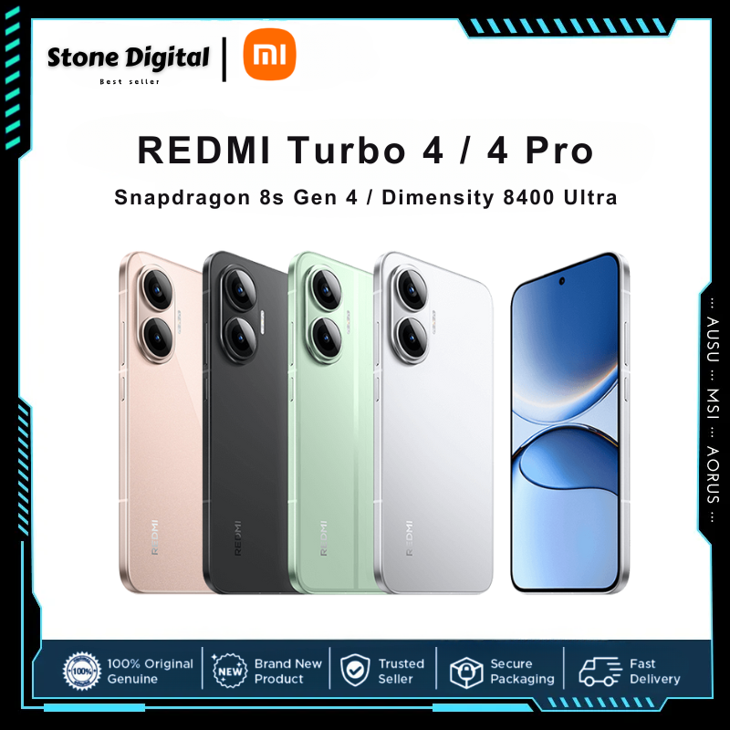 Xiaomi Redmi Turbo 4 Pro China Rom Snapdragon 8S Gen 4 / Redmi Turbo 4 China Rom Dimensity 8400 Ultra | Redmi Turbo 4 Series ราคา 9,099 บาท*ส่งฟรี