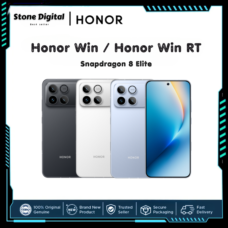 Honor Win / Honor Win Rt China Rom | Snapdragon 8 Elite Gen 5 6.83 Inches 185Hz 1272 X 2800 Pixels 10000Mah 100W ราคา 16,399 บาท*ส่งฟรี