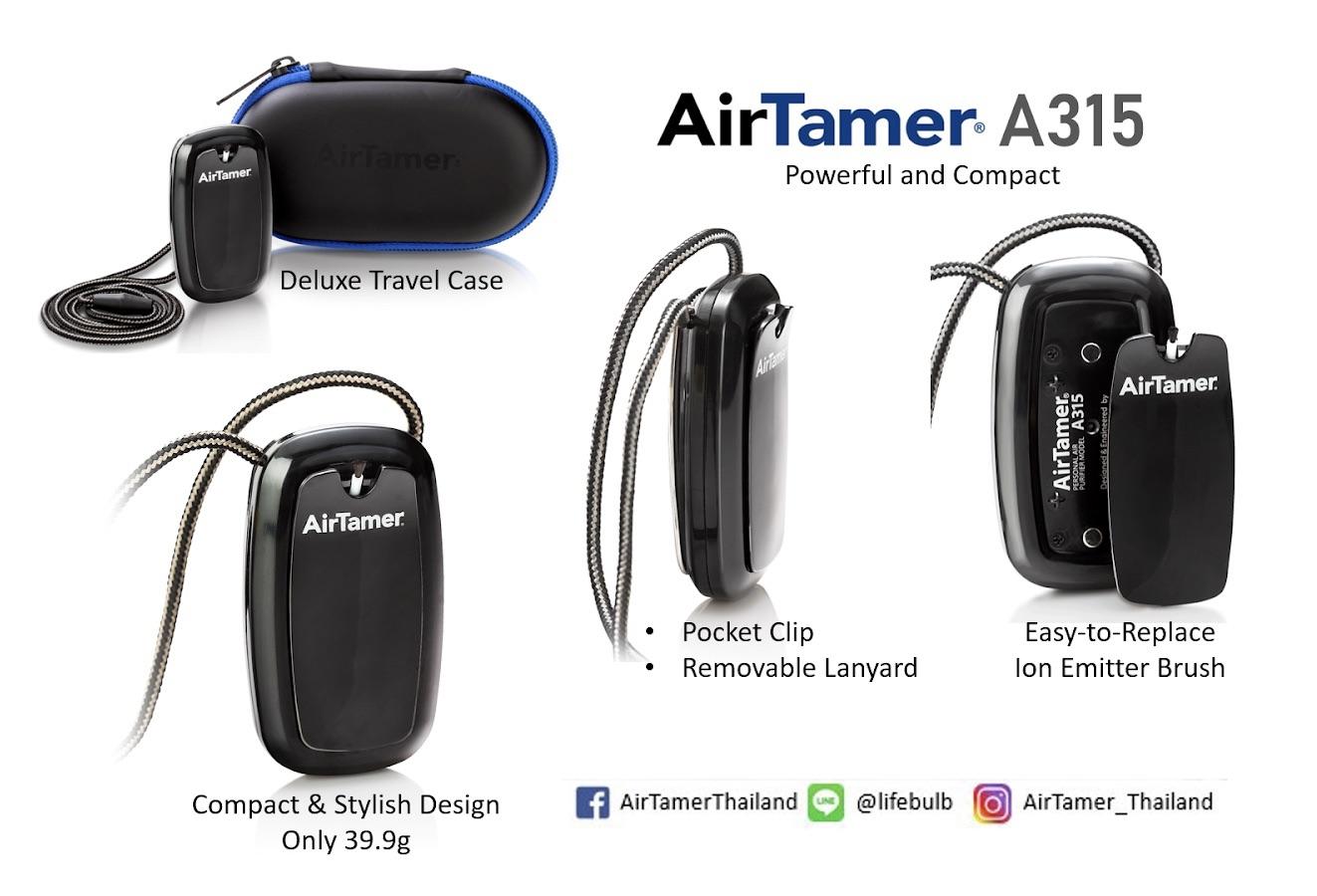 มุมมองเพิ่มเติมของสินค้า AirTamer เครื่องฟอกอากาศแบบพกติดตัว รุ่น A315 สีดำ (Personal Air Per :BLACK)