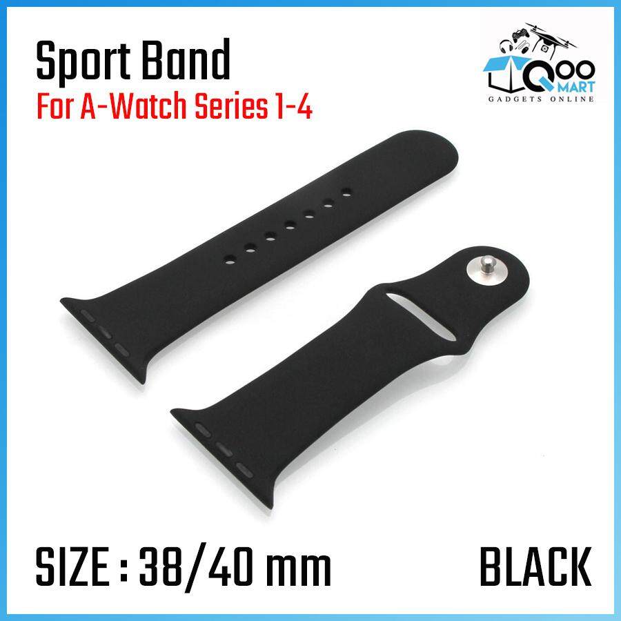 Sport Band Strap สายนาฬิกาสมาร์ทวอทช์ ทำจากยางฟลูโอโรอีลาสโตเมอร์ สำหรับ A-Watch Series 1-4 # Qoomart