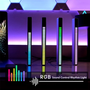 สินค้า RGB เปิดใช้งานเพลงจังหวะโคมไฟบาร์ควบคุมเสียง LED รอบ USB ไฟ