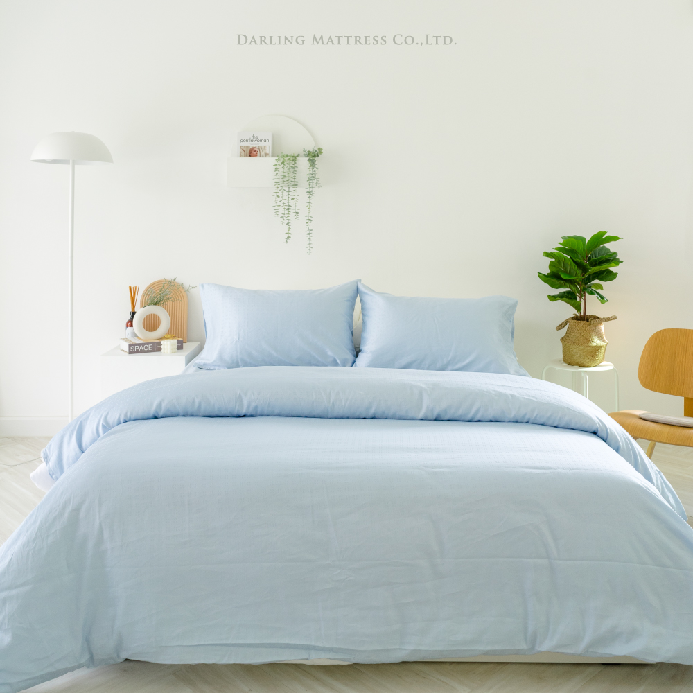 Darling Mattress 100% Cotton Sateen 390 Thread Count Bed Sheet and Duvet Set ราคา 2,390 บาท*ส่งฟรี