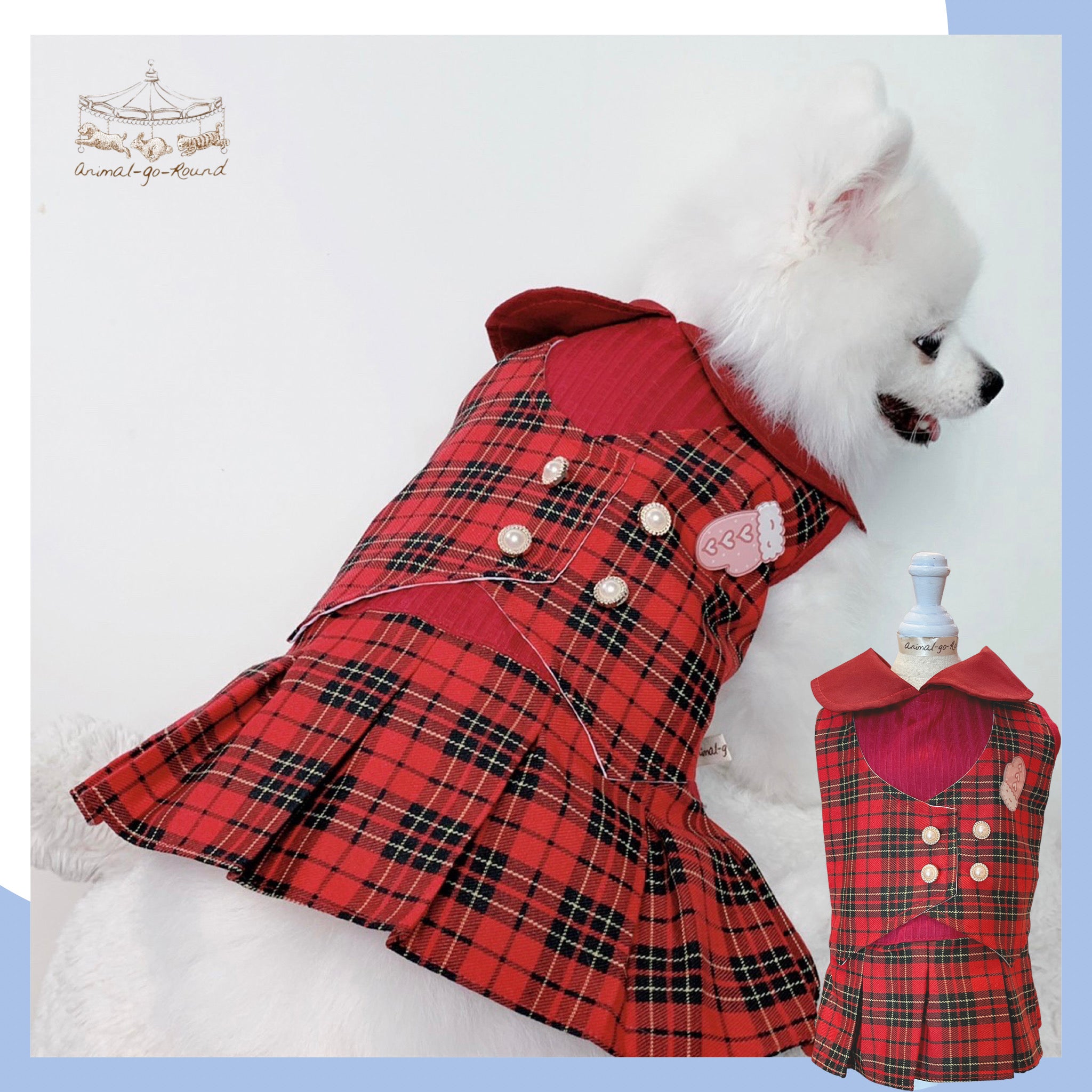 Animal-Go-Round เสื้อผ้าเครื่องแต่งกาย สัตว์เลี้ยง, หมา, แมว, สุนัข รุ่น Natasha Girl (Christmas) ราคา 690 บาท*ส่งฟรี