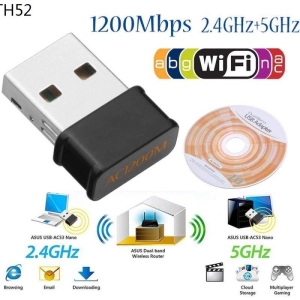 ภาพหน้าปกสินค้าAC1200Mbps Mini USB 2.0 ตัวรับ/ดูดไวไฟ 2 ย่าน2.4 GHz+5G ตัวจิ๋ว ไม่มีเสา ความถี่ dual Band USB Adapter WiFi AC1200 ที่เกี่ยวข้อง