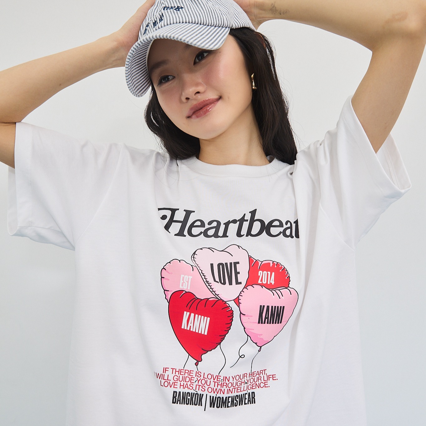KANNI - HEARTBEAT T-SHIRT เสื้อยืดทรง oversized ราคา 1,290 บาท*ส่งฟรี