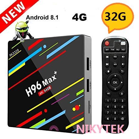 ยี่ห้อนี้ดีไหม  นครราชสีมา พร้อมส่งจากในไทย H96 MAX+ 2.4Gwifi 4G + 32G Android 8.1 Quad Core 4K Smart TV BOX WIFI RK3328 Media Player