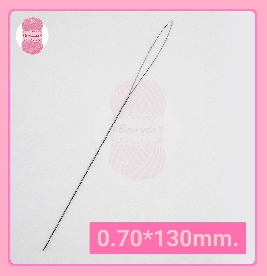 เข็มร้อยลูกปัด (เข็มลวดปลายบิด) มี 7 ขนาด 0.15/0.20/0.30/0.40/0.50/0.60/0.70mm.