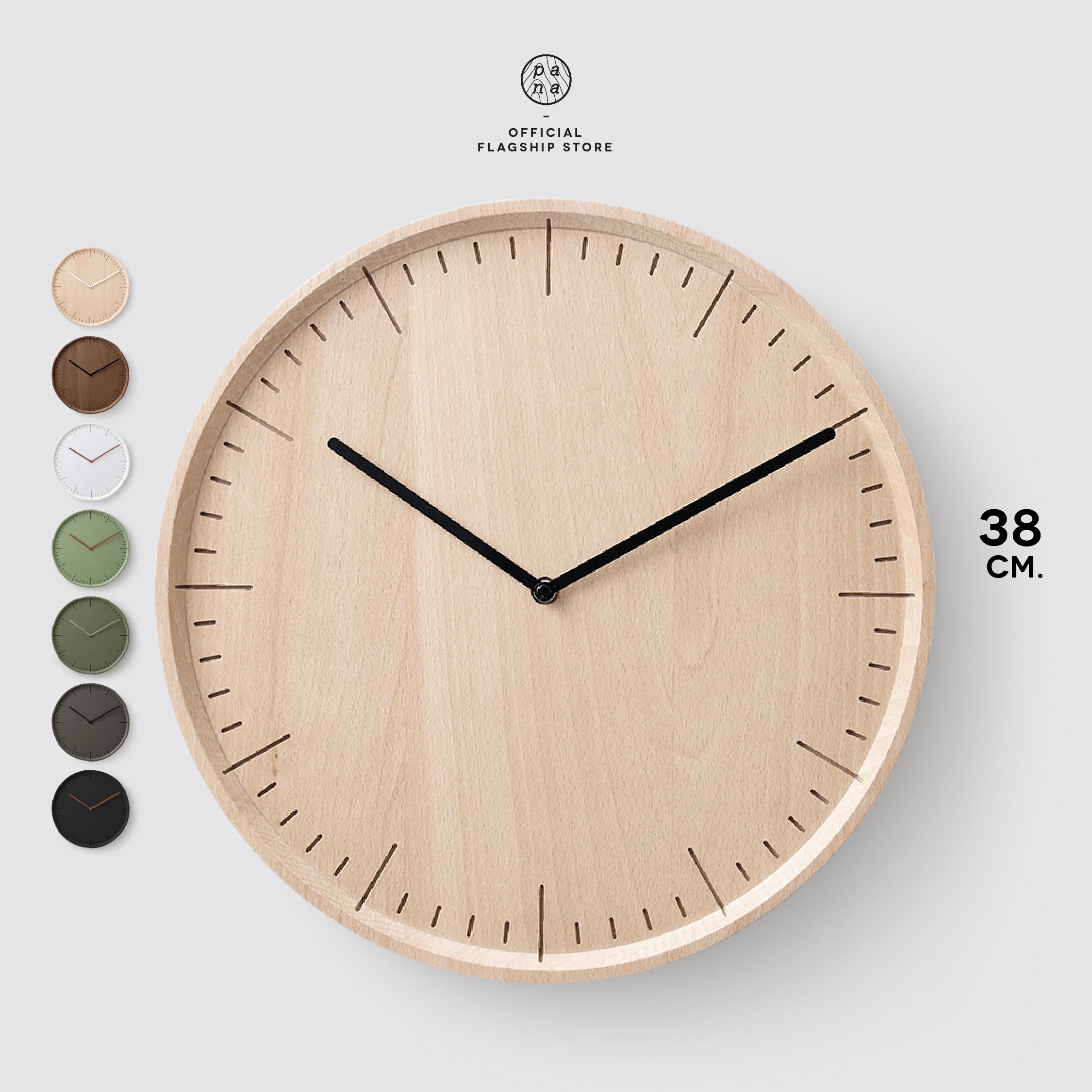 Pana Objects Meter 38cm Wall Clock Wall Clock Smooth Running Machine No Noise ราคา 3,490 บาท*ส่งฟรี