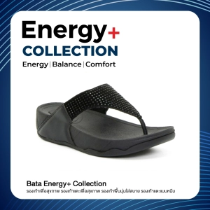ภาพหน้าปกสินค้าBata  Energy+ รองเท้าแตะ รองเท้าลำลอง รองเท้าแฟชั่นผู้หญิง ทนทาน ใส่สบายมาก รองเท้าฮิต รุ่น SUNTA  สีดำ รหัส 6716354 Size 3-8UK ที่เกี่ยวข้อง